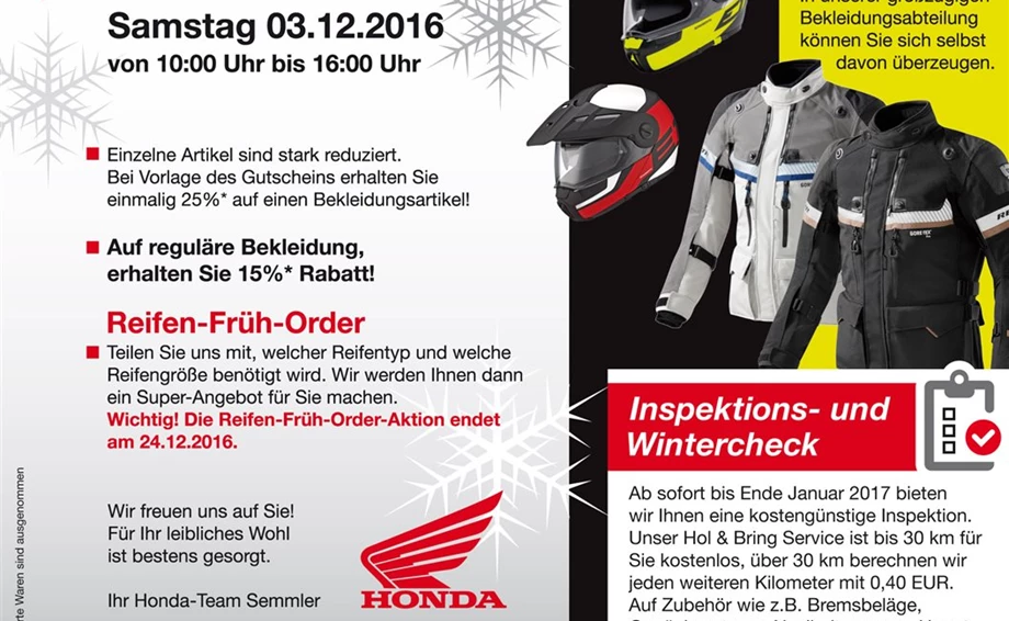 Honda Semmler - Glühweinparty 2016 Bild 2: Honda Semmler - Glühweinparty 2016