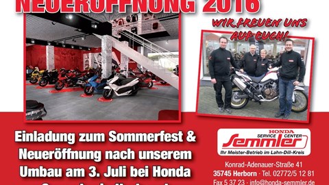 Honda Semmler - Sommerfest/Neueröffnung 2016