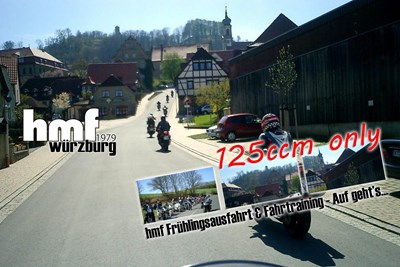 125 ccm Bikes only - Saisonstart „Fahrtraining & Tagestour“