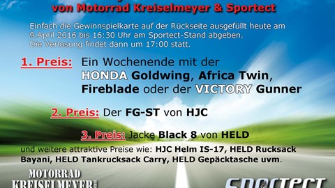 Gewinnspiel zur Honda Roadshow bei Motorrad Kreiselmeyer