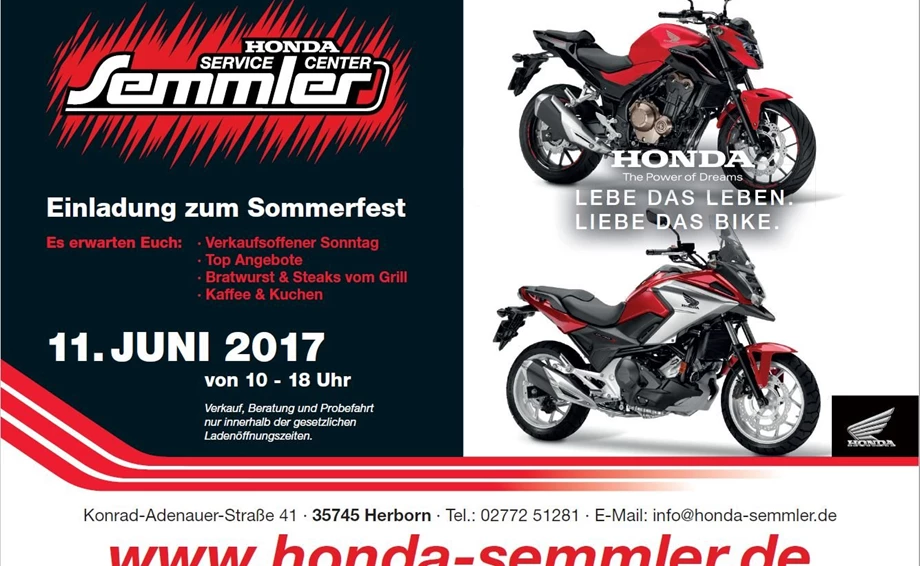 Honda Semmler - Sommerfest 2017 Bild 1: Honda Semmler - Sommerfest 2017