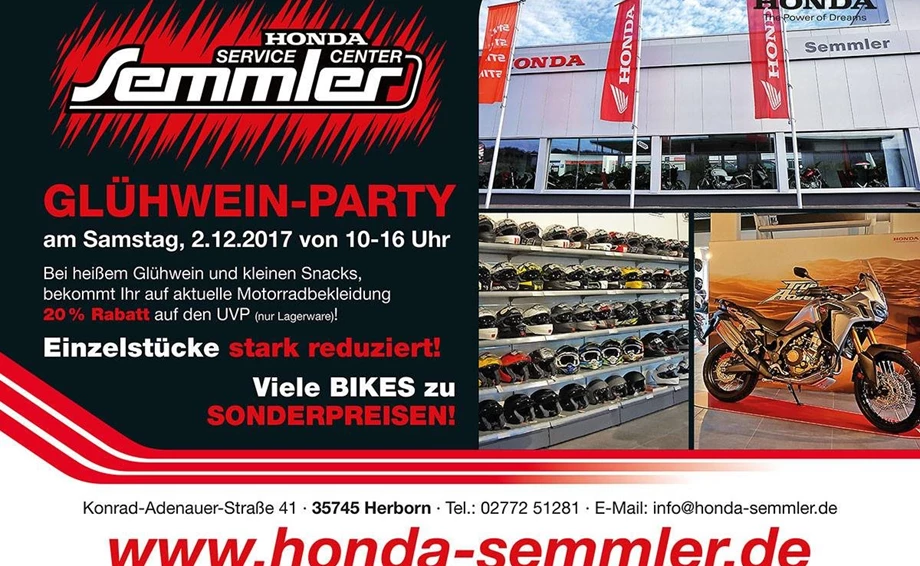Honda Semmler - Glühweinparty 2017 Bild 1: Honda Semmler - Glühweinparty 2017