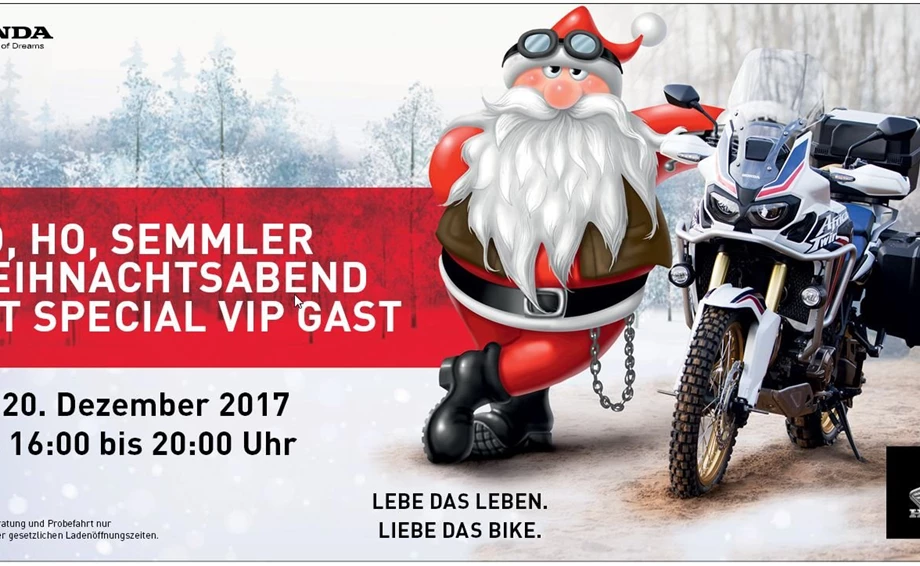 Honda Semmler - Weihnachtsabend mit VIP Gast Bild 1: Honda Semmler - Weihnachtsabend mit VIP Gast