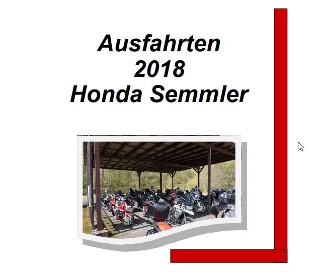 Honda Semmler - 2. Ausfahrt 2018 Bild 1: Honda Semmler - 2. Ausfahrt 2018