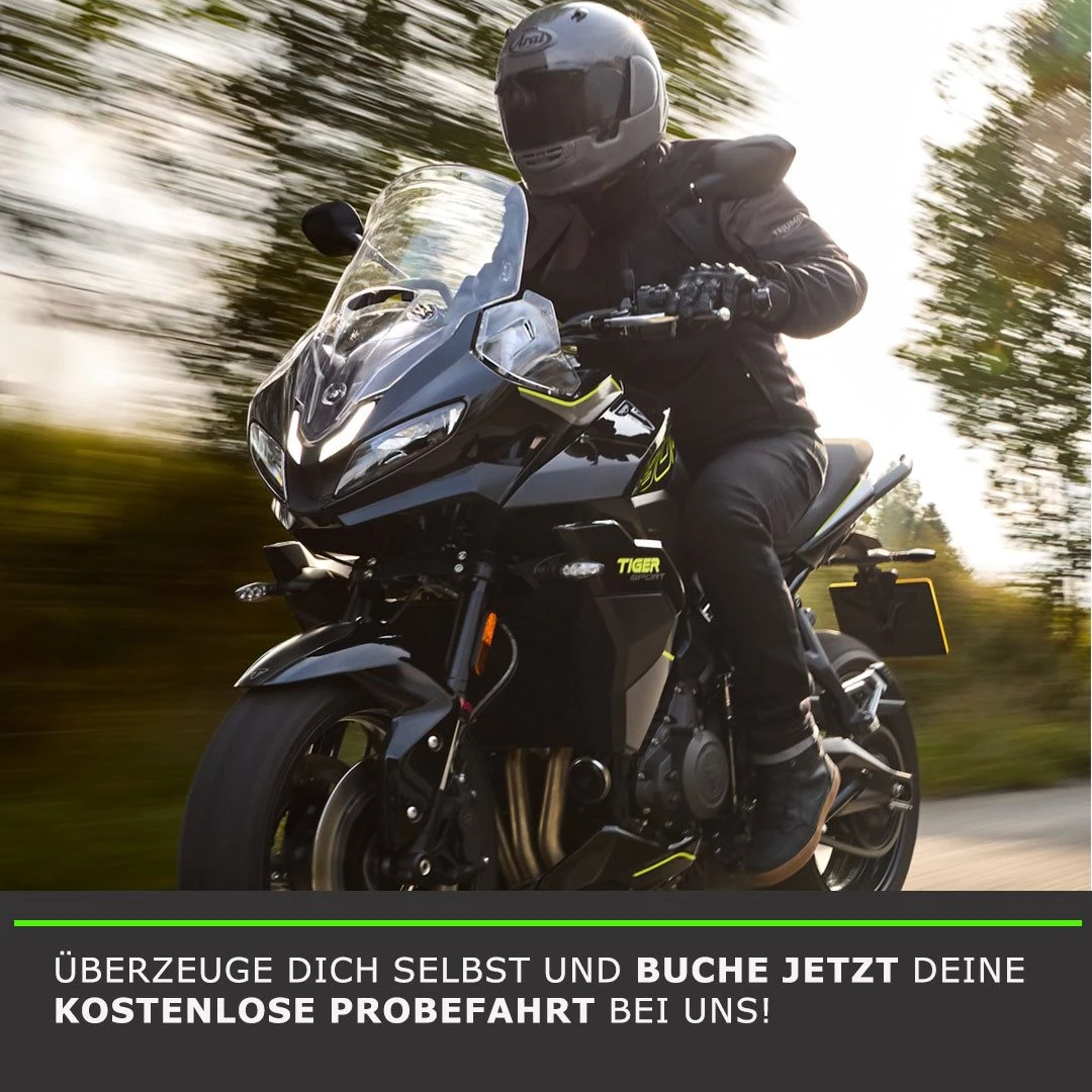 Vorschaubild für Post - Die Triumph Tiger Sport 800 – Sportlicher Touring mit starkem Preis-Leistungs-Verhältnis.

Jetzt selbst erleben – kostenlose Probefahrt buchen!

Das Fahrgefühl der Tiger Sport 800 lässt sich am besten selbst erleben.

Spüre den kraftvollen Dreizylinder, genieße das präzise Handling und entdecke, wie viel Fahrspaß in der neuen Tiger Sport 800 steckt.

🏍️ Wir freuen uns auf deinen Besuch!

🔗 Triumph Kärnten: 
https://www.triumph-kaernten.at/de/content-probefahrt-buchen

#triumphmotorcycles #probefahrtenbutler #triumphtigersport800  #triumphkärnten