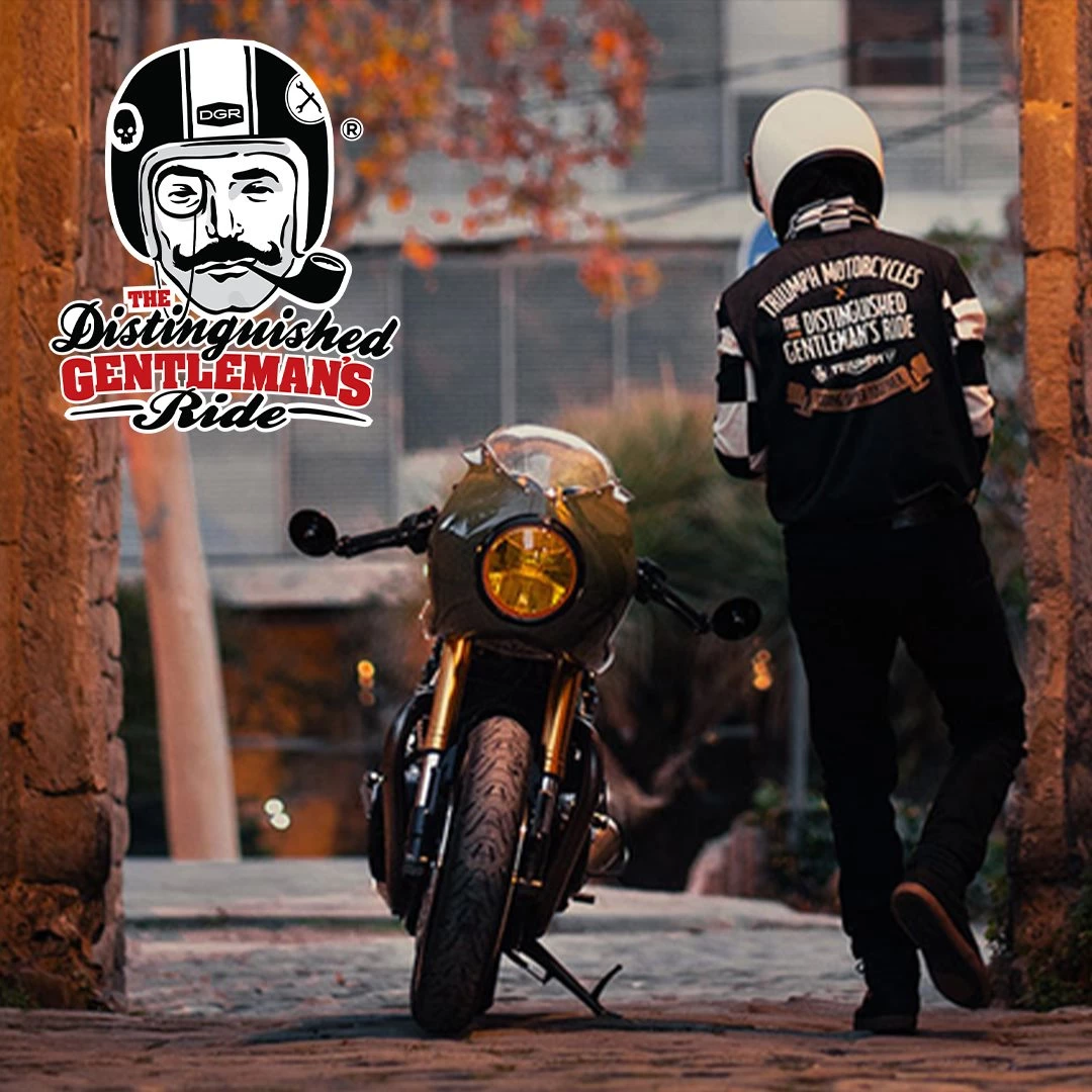 Thumbnail for post - SAVE THE DATE: DISTINGUISHED GENTLEMAN´S RIDE AM 17. MAI 2026!
Über 500.000 Fahrer weltweit, über 1.000 Rides in 121 Ländern und mittlerweile über 60 Millionen Dollar, die an Spenden zusammengekommen sind. Die Erfolge des Distinguished Gentleman's Ride können sich sehen lassen!

Auch dieses Jahr geht es wieder los: Am 17. Mai kommt die DGR Community zusammen, um weiterhin Aufmerksamkeit und Spenden für Prostatakrebs und die mentale Gesundheit von Männern zu sammeln. In diesem Jahr feiern wir zudem 13 Jahre als Sponsor des Distinguished Gentleman's Ride, eines der inspirierendsten wohltätigen Motorradevents weltweit. Für diesen Anlass gibt es außerdem eine limitierte DGR x TRIUMPH Bekleidungskollektion - Der perfekte Look für dieses Event!

Jetzt den DGR entdecken und Teil der Bewegung werden!
https://gentlemansride.com/de
#dgr2026 #triumphmotorcycles #thegentlemansride