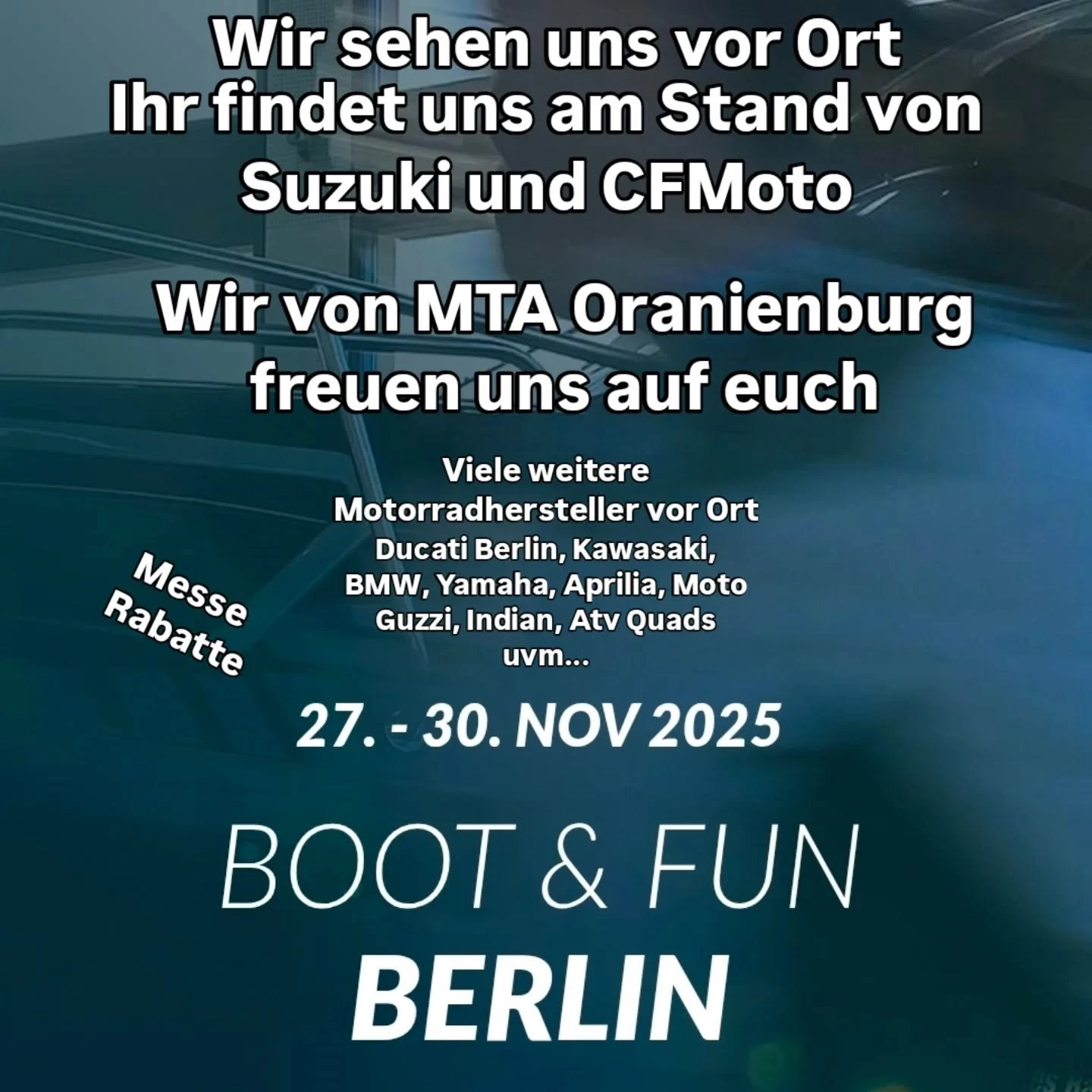 Vorschaubild für Post - #messe #motorrad #berlin #boot&fun #boot #action #abenteuer
https://deref-web.de/mail/client/EapTYfDhnI0/dereferrer/?redirectUrl=https%3A%2F%2Fwww.instagram.com%2Fcfmoto.motorrad%2F