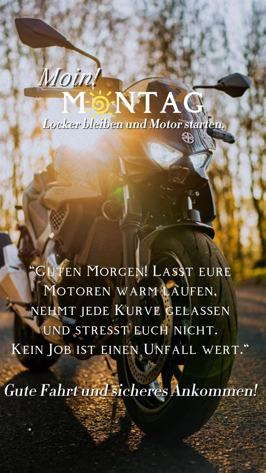 Vorschaubild für Post - Guten Morgen! ☀️

Heute mal mit einer etwas ruhigeren Stimmung. 
Nehmt euch auch mal Zeit und genießt die Fahrt! Die Strecke ist das Ziel. 🏍️🏁

#montagmorgenmotivation #langsamerstart #entschleunigung  #meppen #berentelg #bikerzentrumberentelg #biker #bikelove #onroad #bikedaily #instabike