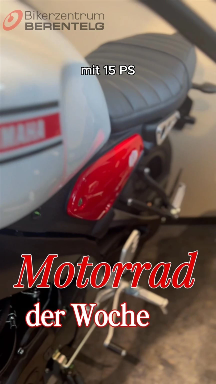Vorschaubild für Post - 🏍️ Motorrad der Woche: Yamaha XSR125 ✨

Mit ihren 15 PS bietet sie genau das richtige Maß an Power für ein kontrolliertes und komfortables Fahrerlebnis – perfekt für Einsteiger und alle, die puren Fahrspaß im Retro-Look lieben. 😍

Kompakt, stylisch und absolut alltagstauglich – die XSR125 bringt echtes Yamaha-Feeling auf die Straße! 💪

#MotorradDerWoche #YamahaXSR125 #BikerLife #MotorradLiebe #Yamaha #125ccm #bikerzentrumberentelg  #Meppen #Emsland #bikergram #instabike