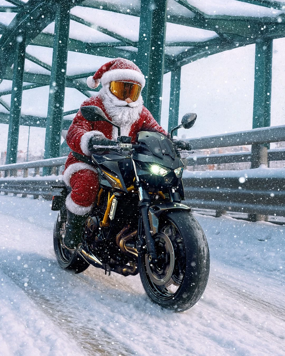 Vorschaubild für Post - Bei uns kommt der Nikolaus nicht mit dem Rentierschlitten – er setzt auf echte Kawasaki-Power! 🎅💨
Mit seinem festlichen Zweirad unterwegs und sorgt dafür, dass eure Stiefel gefüllt sind 🎁✨

Wenn du dir selbst ein kleines PS-Highlight zu Weihnachten gönnen möchtest: Komm gerne bei uns vorbei – vielleicht wartet dein ganz eigener Festtags-Schlitten schon auf dich. 💚🏍️

#Kawasaki #KawasakiDeutschland #LetTheGoodTimesRoll #NikolausRide #KawasakiChristmas #TeamGreen #KawasakiZ650S #KawasakiLifestyle