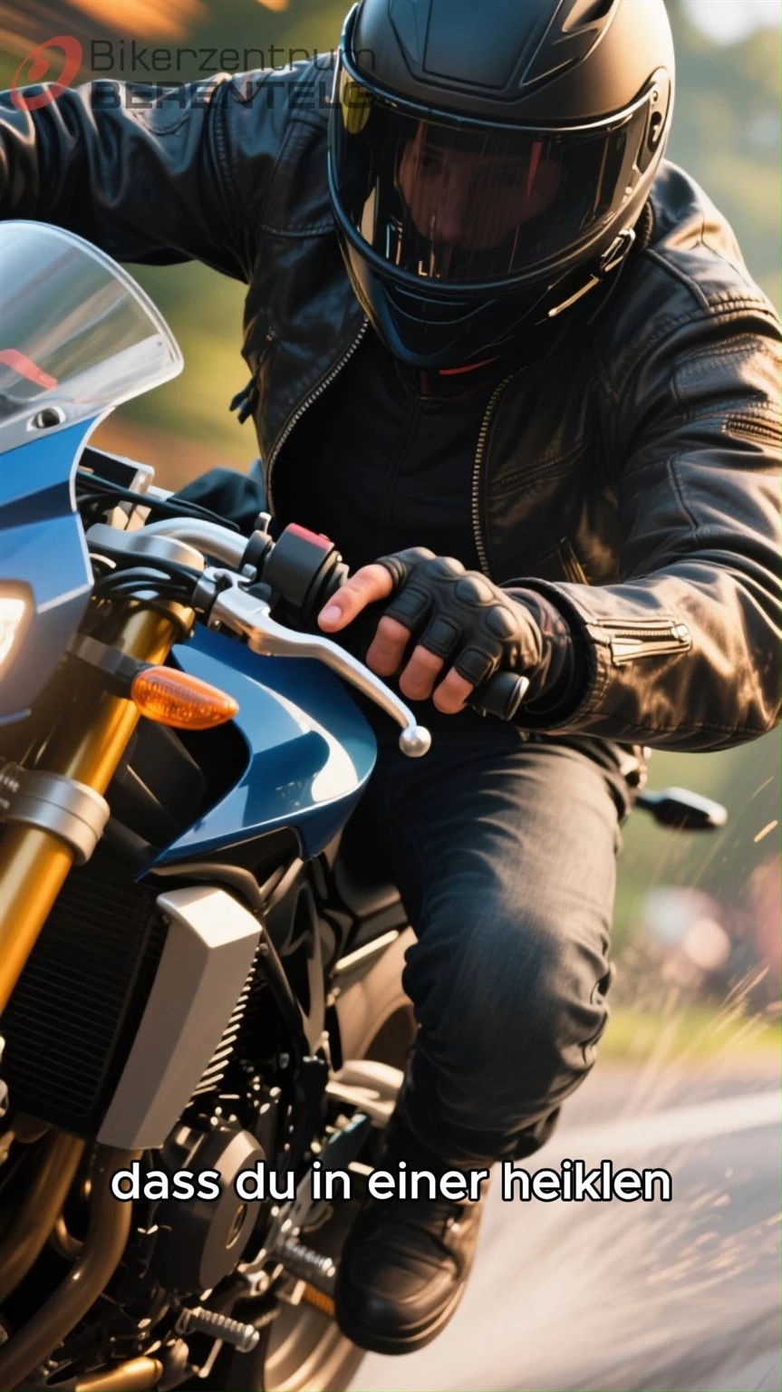 Vorschaubild für Post - 💡 Mythos der Woche: Zweifingerbremsen = mehr Kontrolle! 🏍✌️

Richtig! Denn: Mit zwei Fingern hast du mehr Gefühl und dosierst den Bremsdruck viel feiner. So verhinderst du, dass du die Bremse aus Versehen zu hart ziehst.

Außerdem bleiben die anderen Finger am Griff – dein Lenker bleibt stabil, besonders auf unebenen Strecken.

Moderne Bremsen brauchen keine volle Hand.
➡️ Mehr Gefühl. Schnellere Reaktion. Bessere Kontrolle.

Das ist Zweifingerbremsen. ✔️

#mythosderwoche #motorradskills #zweifingerbremsen #bikerlife #sicherfahren #bikerzentrumberentelg
