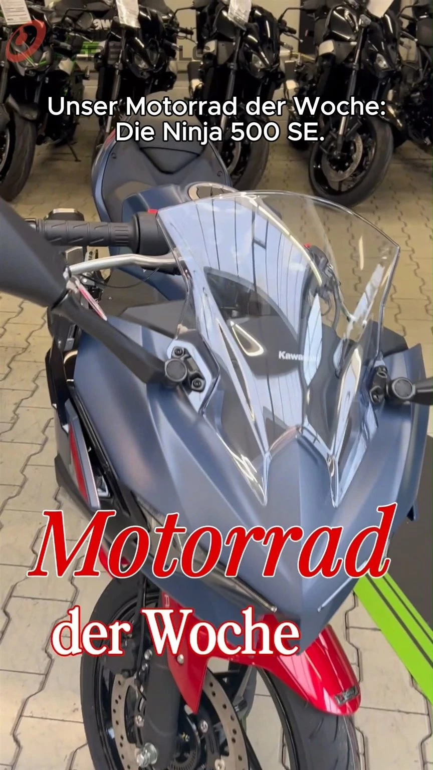 Vorschaubild für Post - 🔥 MAKE YOUR STATEMENT – Ninja 500 SE🟢
Klassisches Ninja-Styling trifft auf den kraftvollen 451-cm³-Reihenzweizylinder: Mit der Ninja 500 SE setzt du ein klares Statement und erlebst echte, legendäre Ninja-Performance. A2-tauglich, sportlich und selbstbewusst – so kommst du überall gut an.

#KawasakiDeutschland #ninja500se #motorradderwoche #bikerzentrumberentelg #kawasaki #motorrad