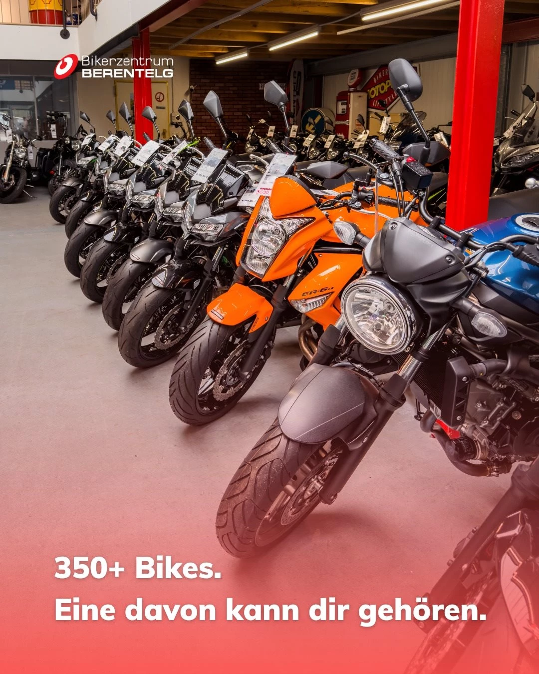Vorschaubild für Post - 350 Bikes. Alle auf einen Blick. Alle bereit für die Saison. 🔥
Ob du deinen ersten Führerschein in der Tasche hast oder schon seit Jahren auf zwei Rädern unterwegs bist – bei uns findest du das Motorrad, das zu dir passt. Neu, gebraucht, für jeden Fahrstil.
Komm vorbei und lass dich inspirieren. 👊
📍 Bikerzentrum Berentelg 🔗 Link in Bio
#BikerzentrumBerentelg #Motorrad #350Bikes #Motorradkauf #Gebrauchtmotorrad #Neufahrzeug #Bikerleben #Motorräder #Bikeshop