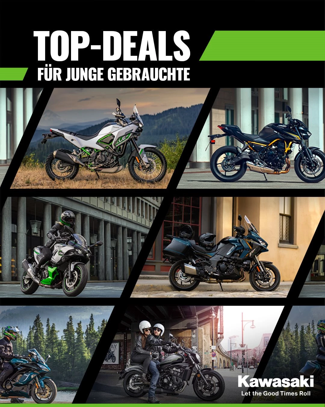 Vorschaubild für Post - Die Kawasaki Top-Deals 2026 sind da! 💚

Ab sofort findest du bei uns ausgewählte junge Gebrauchte und ehemalige Vorführmodelle zu attraktiven Konditionen. Welche Modelle aktuell verfügbar sind, erfährst du direkt bei uns. 😎

Schreib uns einfach eine Nachricht oder komm persönlich vorbei. Wir beraten dich gerne und helfen dir, die passende Kawasaki zu finden. Nur solange der Vorrat reicht.

#Kawasaki #TopDeals #JungeGebrauchte #Motorrad #LetTheGoodTimesRoll