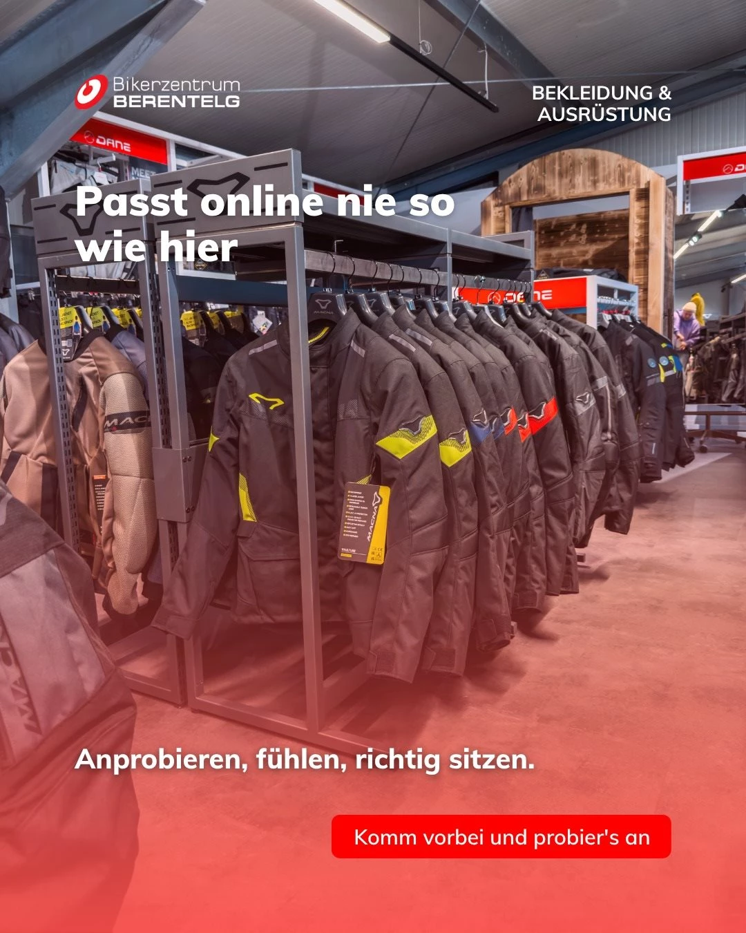 Vorschaubild für Post - Passt online nie so wie hier. 🧥
Jacke bestellt, ausgepackt, Ärmel zu lang, Schultern zu eng – kennst du? Bei uns hängt alles bereit zum Anprobieren. Fühlen, reinschlüpfen, bewegen und merken, wann's wirklich passt.
Protektoren am richtigen Fleck, Passform, die sitzt – das gibt's nur live. Komm vorbei, unsere Biker beraten dich ehrlich.
Seit 1983. Kein Bullshit. 🏍️
📍 Meppener Str. 22, Meppen