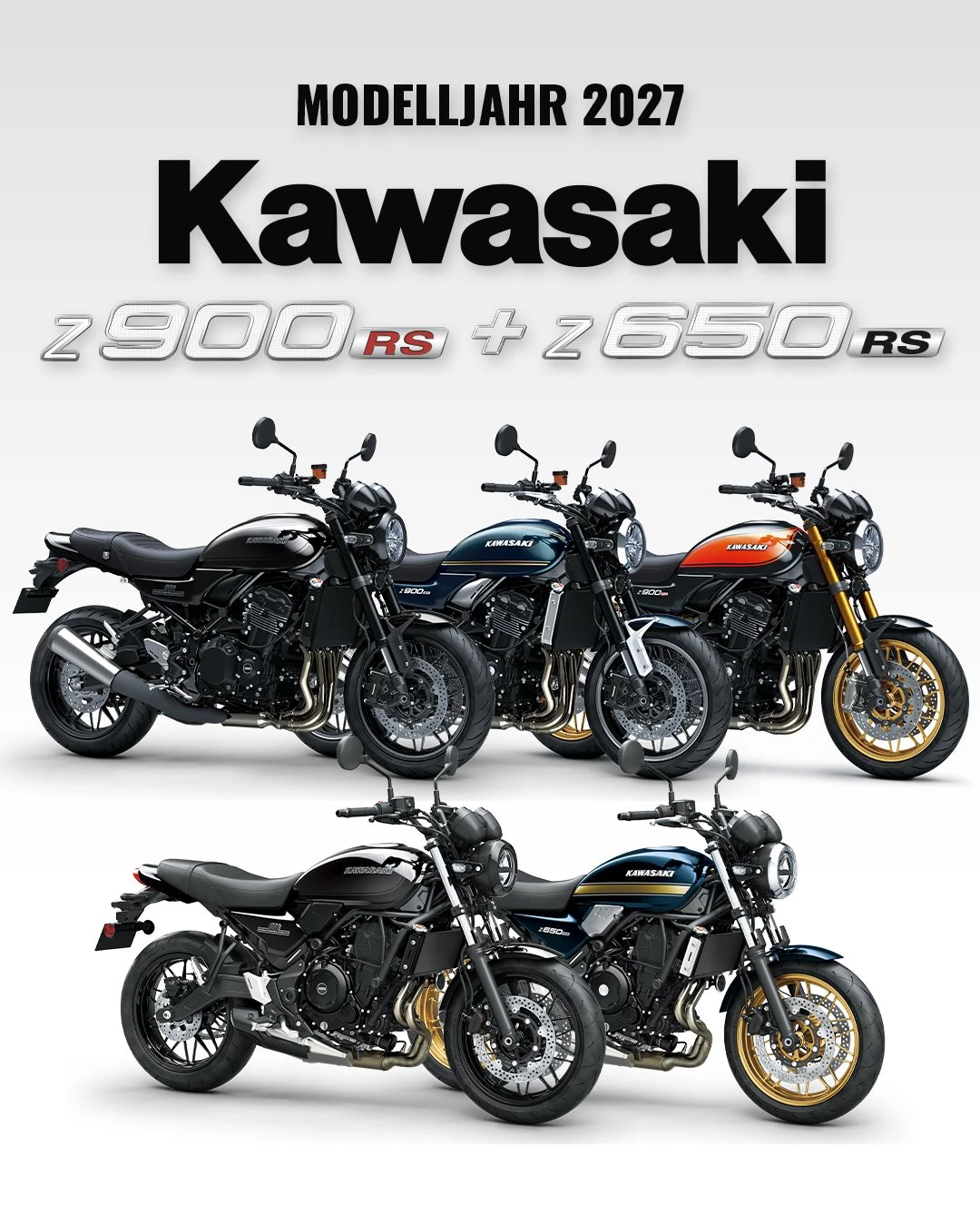 Vorschaubild für Post - Klassischer Stil trifft moderne Technik. 💚
Mit der Z650RS, der Z900RS und der exklusiv ausgestatteten Z900RS SE startet Kawasakis RS-Familie ins Modelljahr 2027. Ob leichtfüßiger Parallel-Twin oder kraftvoller Reihenvierzylinder: Hier trifft authentischer Retro-Charakter auf zeitgemäßen Fahrspaß.
Welche RS passt zu dir? Schreib uns oder komm bei uns vorbei. Wir beraten dich gerne!

#Kawasaki #Z650RS #Z900RS #RetroBike #LetTheGoodTimesRoll