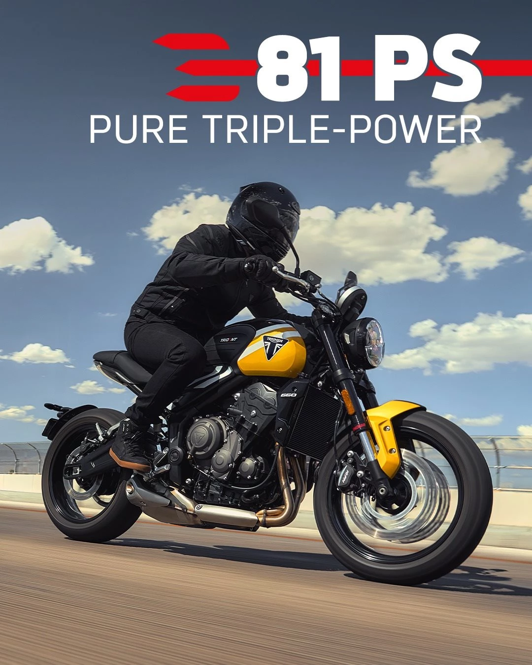 Vorschaubild für Post - Ein Motor, drei Zylinder, unvergesslicher Sound: Mit 81 PS liefert die Trident 660 pure Triple-Power für jeden Ride.

Überzeug dich von ihrem Suchtpotenzial bei einer Probefahrt!
#triumph #triumphmotorcycles #fortheride #trident660