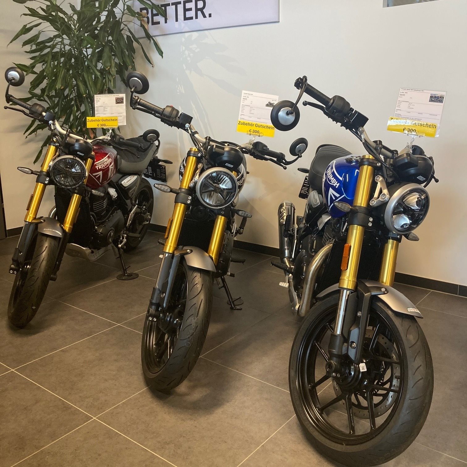 Vorschaubild für Post - Erfahre mehr über die aktuellen Fahrzeugangebote, wie z.B.  unseren Zubehörgutschein im Wert von 300€ bei Kauf einer Triumph Speed 400! Du kannst auch jedes andere Triumph mit jeder Menge Custom-Elementen ausstatten - wir haben jede Menge Auswahl parat und beraten dich gerne, komm in unserem Showroom Leibnitz oder Villach vorbei! 🏍️

#triumphmotorcycles #triumphsteiermark #triumphkaernten  #ForTheRide