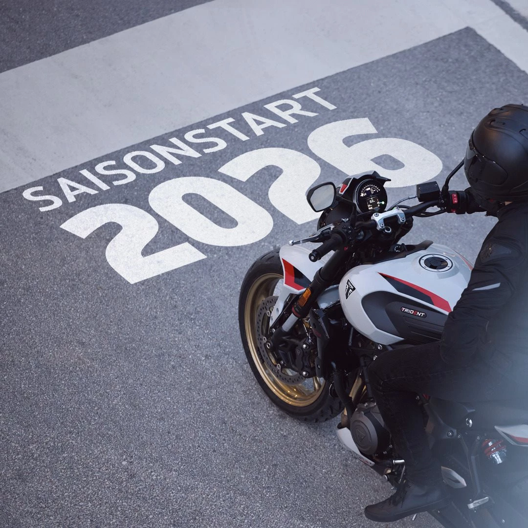 Vorschaubild für Post - Großer Saisonstart bei Triumph Bonn am 11.04.2026 ab 10:00 Uhr

Ihr seid herzlich eingeladen: Probefahrten mit allen verfügbaren Neuheiten für die Saison 2026, Benzingespräche mit Gleichgesinnten, die neueste Bekleidungskollektion und der Grill läuft auch schon warm!
Wir freuen uns auf Euch