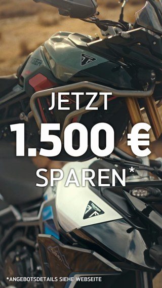 Vorschaubild für Post - Dein Abenteuer beginnt JETZT. 🏍️⁣
Bis 30.09.2026 sicherst du dir beim Kauf einer neuen Tiger 900 Alpine oder Desert Edition ganze 1.500 € Kundenvorteil!*⁣
⁣
*Angebotsdetails siehe Webseite
#triumph #triumphmotorcycles #tiger900
