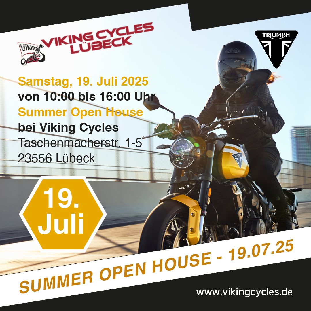 Vorschaubild für Post - Unser Summer Open Hous, am Samstag, den 19. Juli 2025 - kommt vorbei Ihr Wikinger und habt Spaß mit uns! 😀
Vorher schnelle eine Probefahrt buchen unter: www.vikingcycles de oder direkt in der Taschenmacherstraße 1-5 in 23556 Lübeck...lohnt sich!
#vikingcycles #vikingcyclesluebeck #triumphmotorcycles #triumphbonneville #triumphtiger #triumphspeedtwin #triumphspeedtriple #triumphstreettriple #triumphstreettwin #triumphscrambler #triumphtrident #triumphdaytona #testride #probefahrt #lübeck #wochenende #motorrad #raufaufsbike #kurvekratzen #freiheit