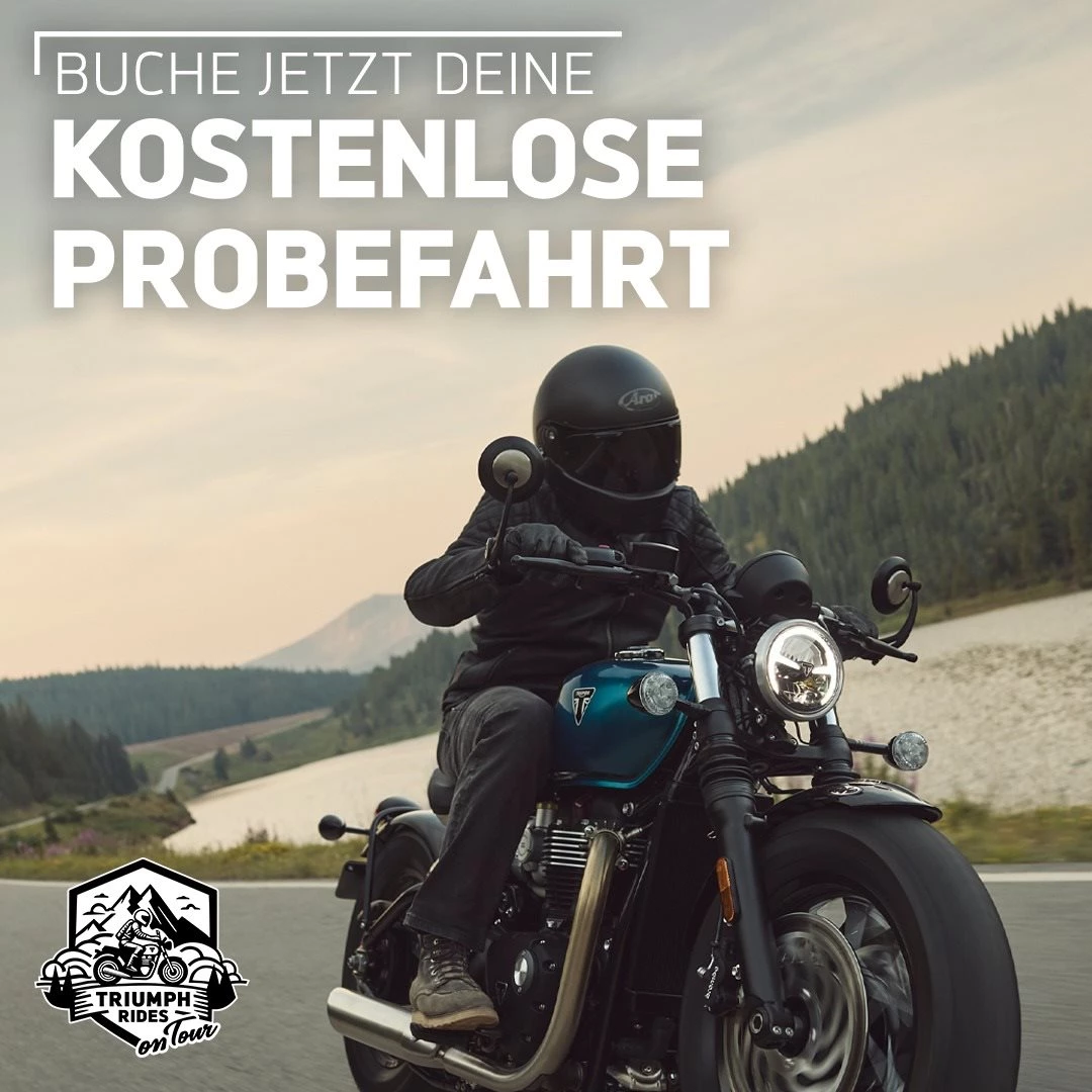 Vorschaubild für Post - Nächstes Wochenende am Rastdorfer Kreuz!  Der Triumph Ride on Tour Stop...Kostenlose Probefahrten, Benzingespräche und jede Menge Triumph-Feeling...kommt vorbei, am Samstag und Sonntag, 9. & 10. Mai von 9:00 bis 16:00 Uhr, direkt am Rastdorfer Kreuz.

Anmelden (dann gehts schneller 😁) unter: www.triumph-rides-on-tour.de