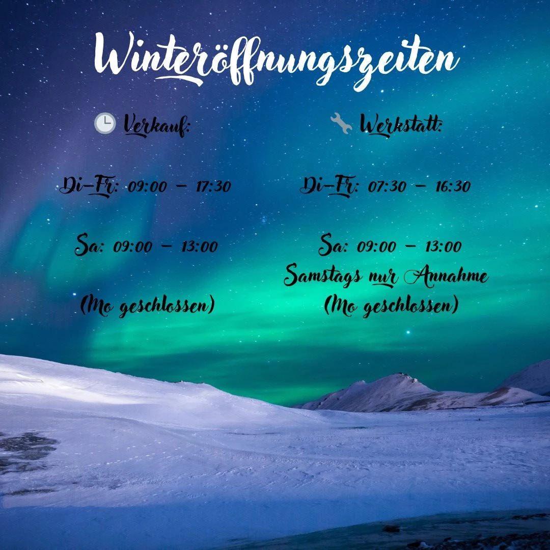 Vorschaubild für Post - ❄️ Winterzeit = neue Öffnungszeiten! ❄️

Ab Montag, den 27.10., starten wir bei SBF TRIUMPH Stuttgart in die Wintersaison 🏍️✨
Bitte beachtet unsere angepassten Öffnungszeiten:

🕒 Verkauf:
Di–Fr: 09:00 – 17:30
Sa: 09:00 – 13:00
(Mo geschlossen)

🔧 Werkstatt:
Di–Fr: 07:30 – 16:30
Sa: Annahme geöffnet 09:00 – 13:00
(Mo geschlossen)

Auch im Winter sind wir für euch da – mit unseren praktischen Winterspecials, z. B. Hol- und Bringservice für euer Bike 🚚💨

#TriumphStuttgart #SBFTRIUMPH #Winteröffnungszeiten #TriumphMotorcycles #Motorradliebe #Werkstattliebe #StayWarmRideOn #HolundBringservice