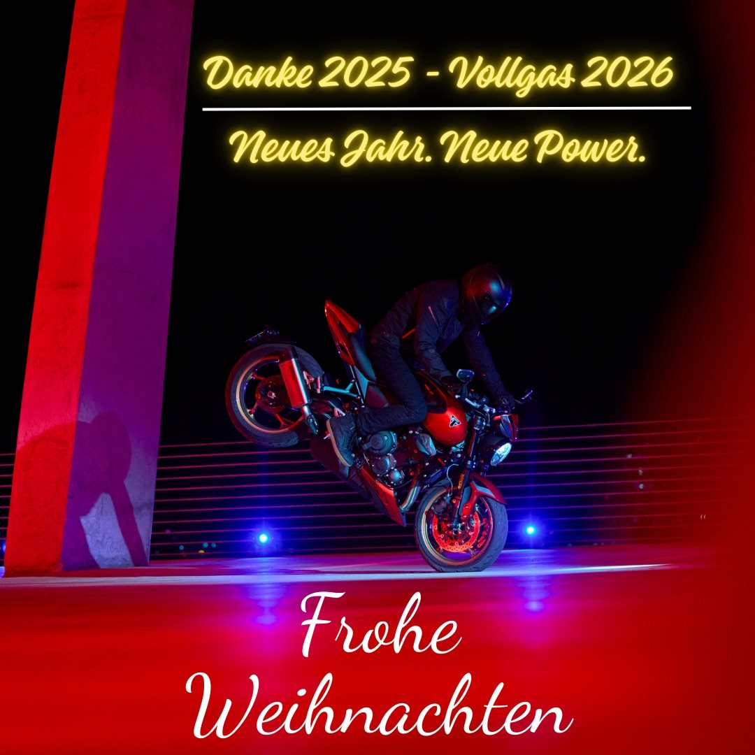Vorschaubild für Post - 🎄🏍️ Ein starkes Jahr geht zu Ende – und ein neues Kapitel beginnt! 

Am 20.12.2025 haben wir zum letzten Mal in diesem Jahr geöffnet.
Danach gönnen wir uns eine kurze Pause, bevor wir 2026 unter neuer Leitung mit noch mehr Power durchstarten! 💪🔥

Wir sagen Danke an alle Kunden, Triumphler und Motorradfahrer für ein Jahr voller Leidenschaft, Benzingespräche und echter Triumph-Momente.

✨ Wir wünschen euch frohe Weihnachten, entspannte Feiertage
🎆 und einen sicheren, guten Rutsch ins Jahr 2026!

Freut euch auf ein neues Jahr mit frischen Ideen, starken Bikes und jeder Menge Triumph-Spirit.
Wir sehen uns 2026 – auf zwei Rädern! 🤘🏍️

#FroheWeihnachten #GutenRutsch #Triumph #TriumphCommunity #Motorradliebe #BikerLife #RideInto2026 #NeuesKapitel #FullThrottle #SBFTRIUMPH