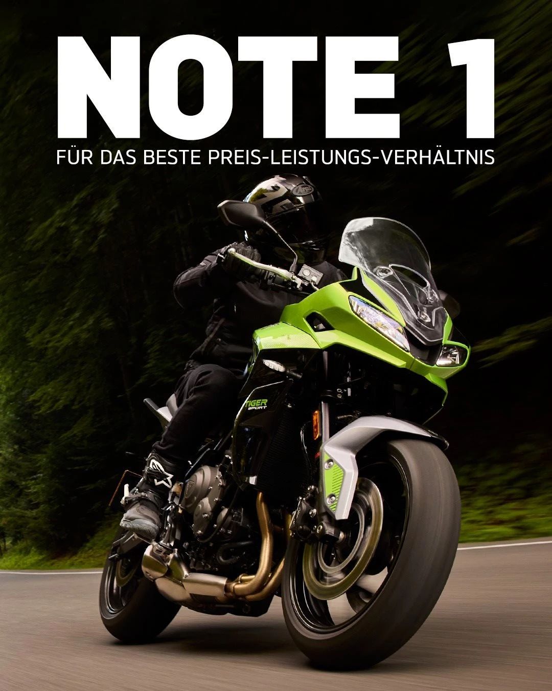 Thumbnail for post - Aller guten Dinge sind drei: Auch die Tiger Sport 660 wird mit einer großartigen 1,2 in puncto Preis-Leistungs-Verhältnis von @motorradonline benotet! 👑

Willst du dich selbst von ihr überzeugen? Melde dich bei uns für eine Probefahrt!
#triumph #triumphmotorcycles #tigersport660