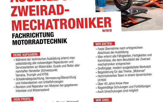 Ausbildung Zweiradmechatroniker Motorrad  M/W/D - Bild 2