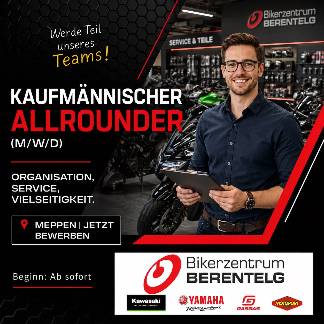 Kaufmännischer Allrounder (m/w/d) - Motorradhandel