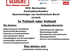 Mitarbeiter gesucht Werkstatt