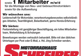 Zweirad-Mechaniker / KFZ-Mechaniker