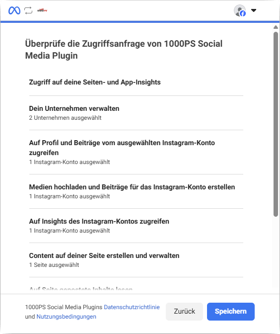 Berechtigungszusammenfassung