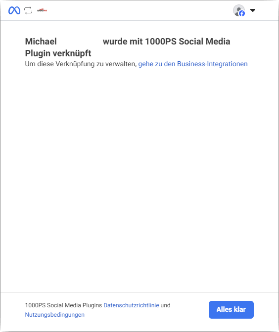 Verknüpfung erfolgreich
