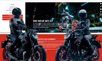 Yamaha Webseite im neuen Design