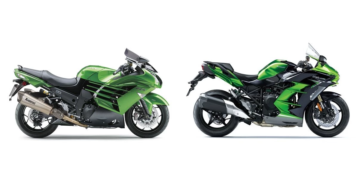 SP各2枚　H系各2枚　ノーマル各1枚 Kawasaki ZZR 1400 Performance Sport 2017 vs Kawasaki Ninja H2 SX 2022