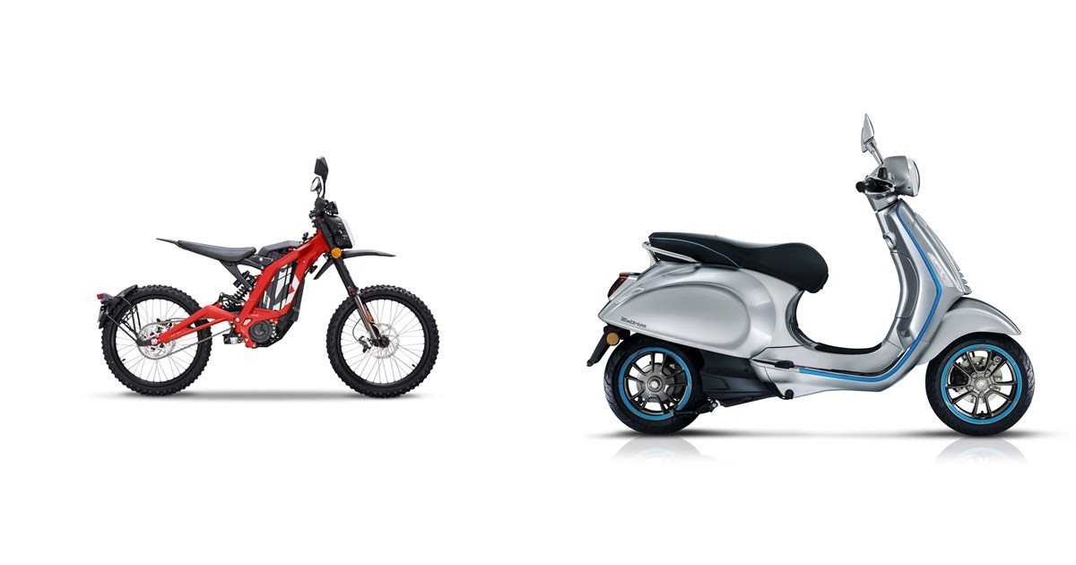 Motorrad Vergleich SurRon Firefly 2021 vs. Vespa Elettrica 2022