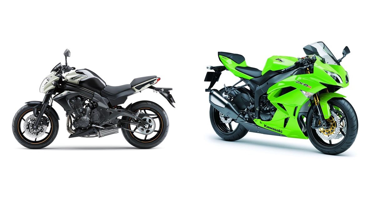 Kawasaki ER-6n 2016 vs Kawasaki Ninja ZX-6R 2016