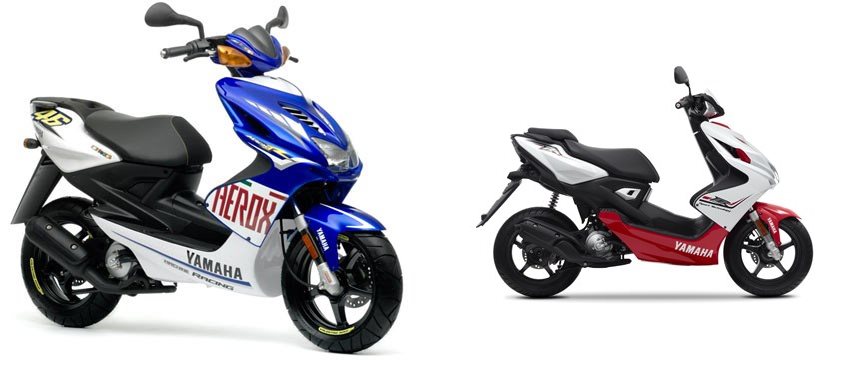 Motorrad Vergleich Yamaha Aerox Race Replica 2009 vs. Peugeot