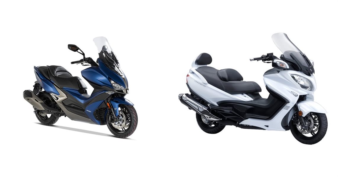 Motorrad Vergleich Kymco Xciting S 400i Abs 2021 Vs Suzuki Burgman 650