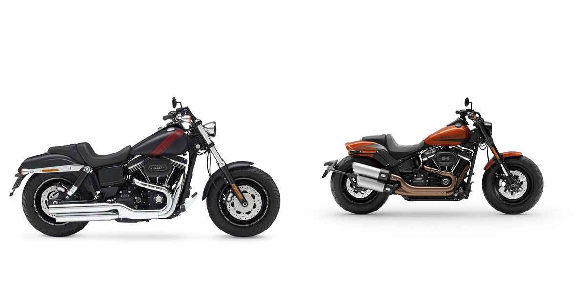 Motorrad Vergleich Harley Davidson Dyna Fat Bob Fxdf 17 Vs Harley Davidson Softail Fat Bob 114 Fxfbs 21