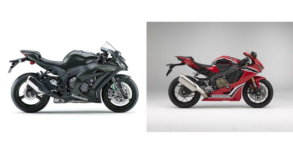 Kawasaki Ninja ZX-10R 2017 vs Honda CBR1000RR Fireblade 2018