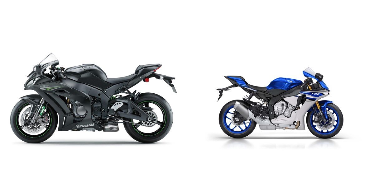 Motorrad Vergleich Kawasaki Ninja ZX-10R 2016 vs. Yamaha R1 2016