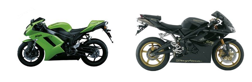 Kawasaki Ninja ZX-6R 2007 vs Triumph Daytona 675 2008