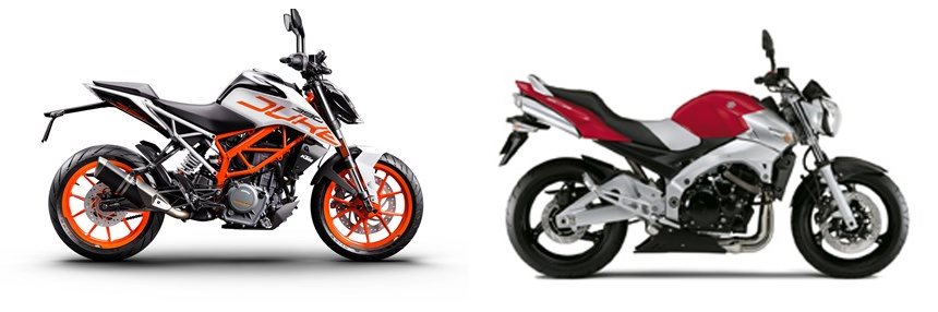 Motorrad Vergleich KTM 390 Duke 2018 vs. Suzuki GSR 600 2007