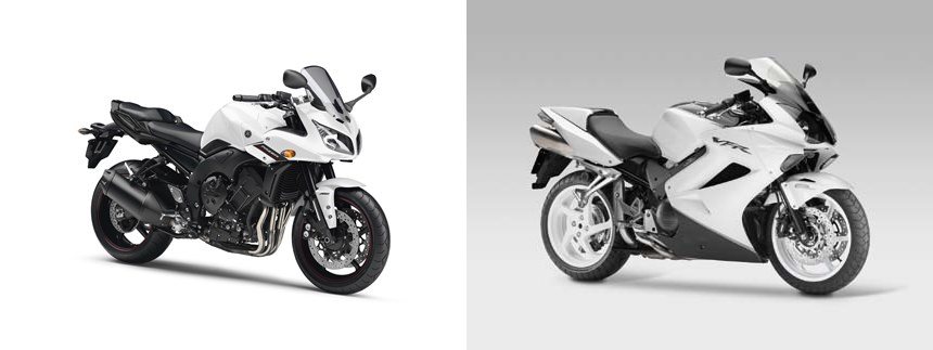 Motorrad Vergleich Yamaha FZ1 Fazer 2015 vs. Honda VFR 800 F 2013