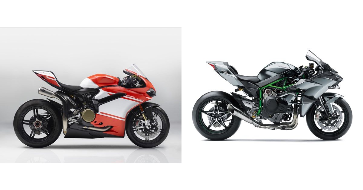 アンガード Ducati 1299 Superleggera 2017 vs Kawasaki Ninja H2R 2021