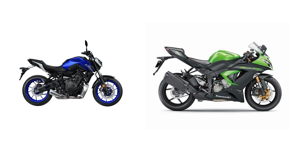 Yamaha MT-07 2021 vs Kawasaki Ninja ZX-6R 636 2015