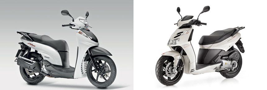 Coppia Leve Accossato Per Aprilia Sportcity 300 Cube (2009-2015) - Ricambio OEM, Alta Qualit&agrave;